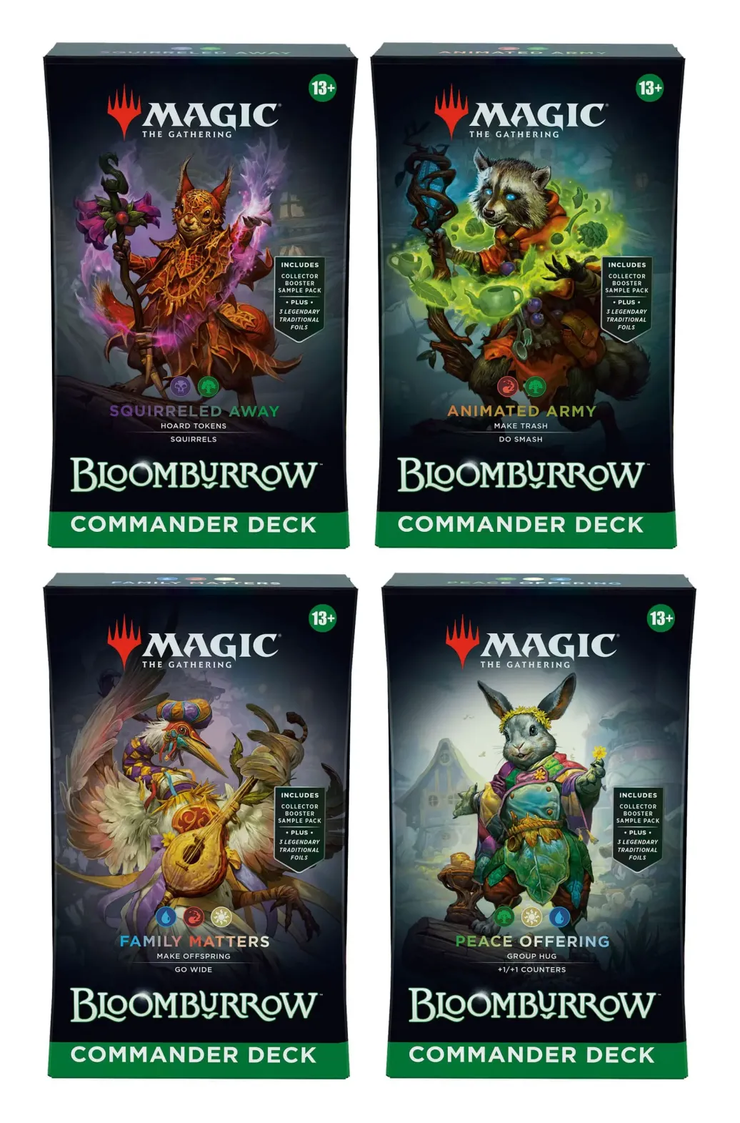 Magic the Gathering Bloomburrow Commander-Decks Display (4) englisch