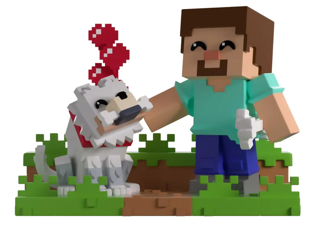 Minecraft Vinyl Figur Taming a Wolf 10 cm
