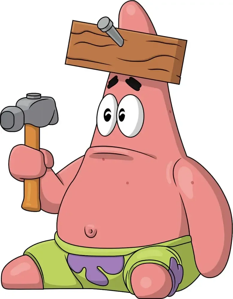 SpongeBob Schwammkopf Vinyl Figur Nail on Head Patrick 10 cm
