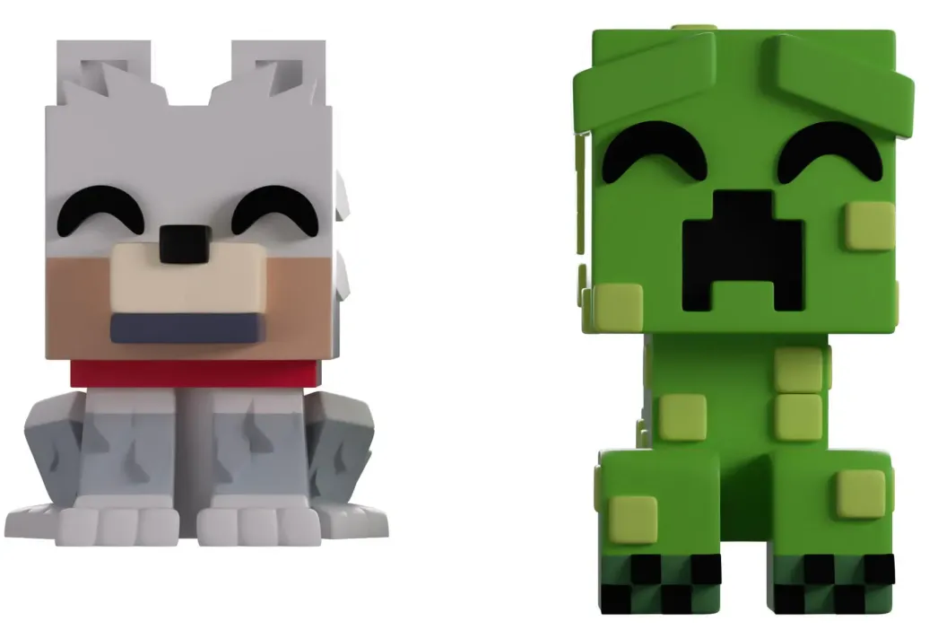 Minecraft Vinyl Figuren Wolf and Creeper Monitor Buddiez