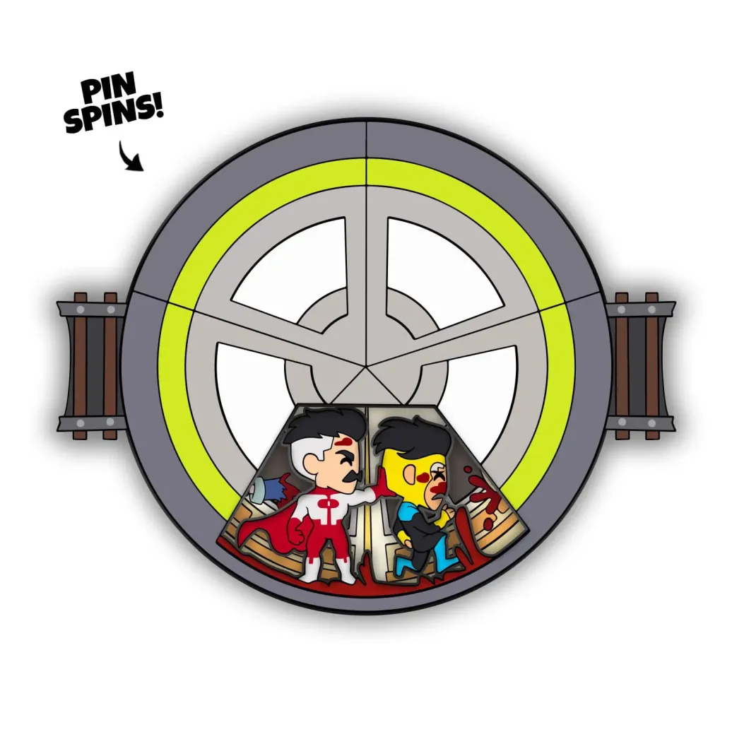 Invincible Ansteck-Pin Invincible Spinning 10 cm