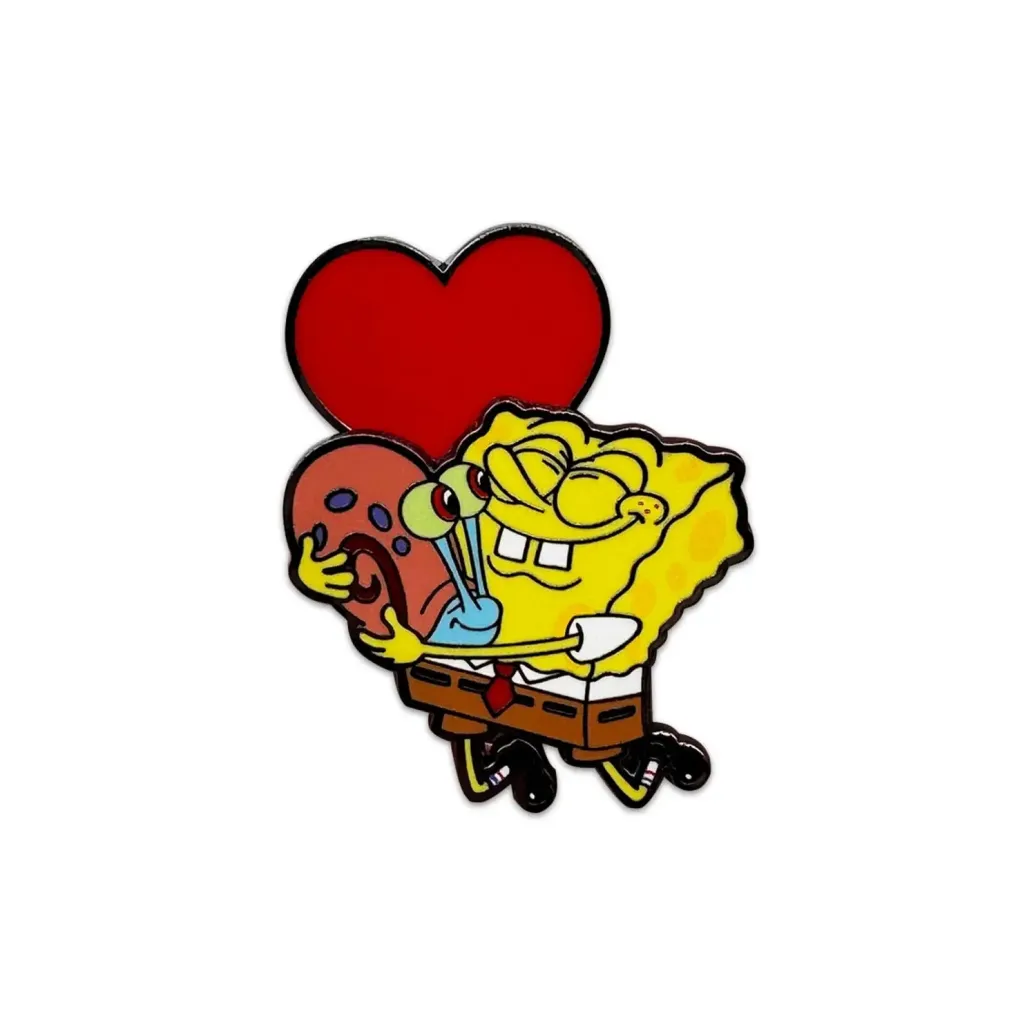 SpongeBob Schwammkopf Bobble Ansteck-Pin Spongebob Heart 5 cm