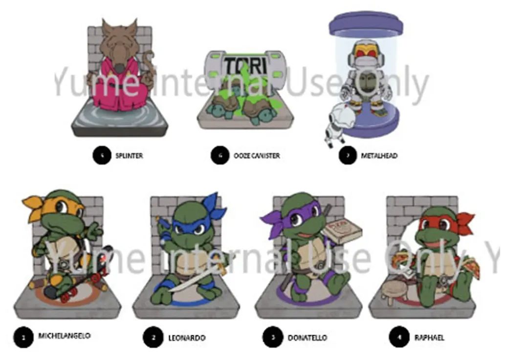 Teenage Mutant Ninja Turtles Hero Box Big Apple Series Minifiguren 8 cm Display (6)