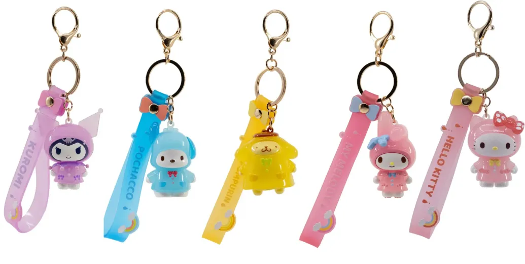 Sanrio Raincoat Series Schlüsselanhänger Hello Kitty and Friends Display (12)