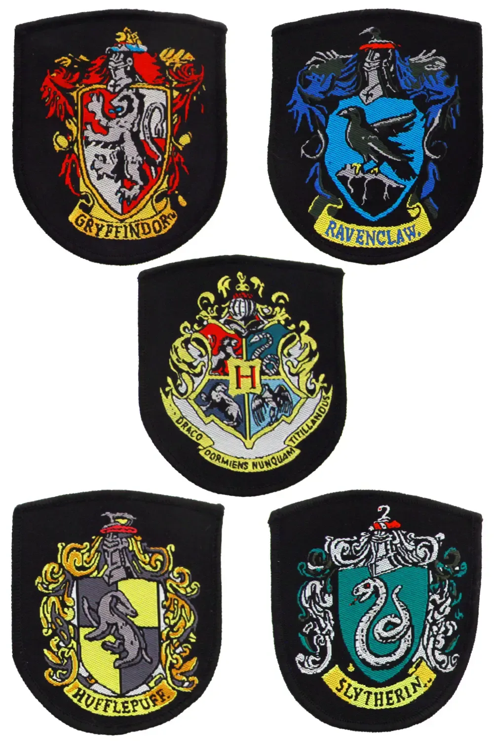 Harry Potter Aufnäher 5er-Pack Hauswappen