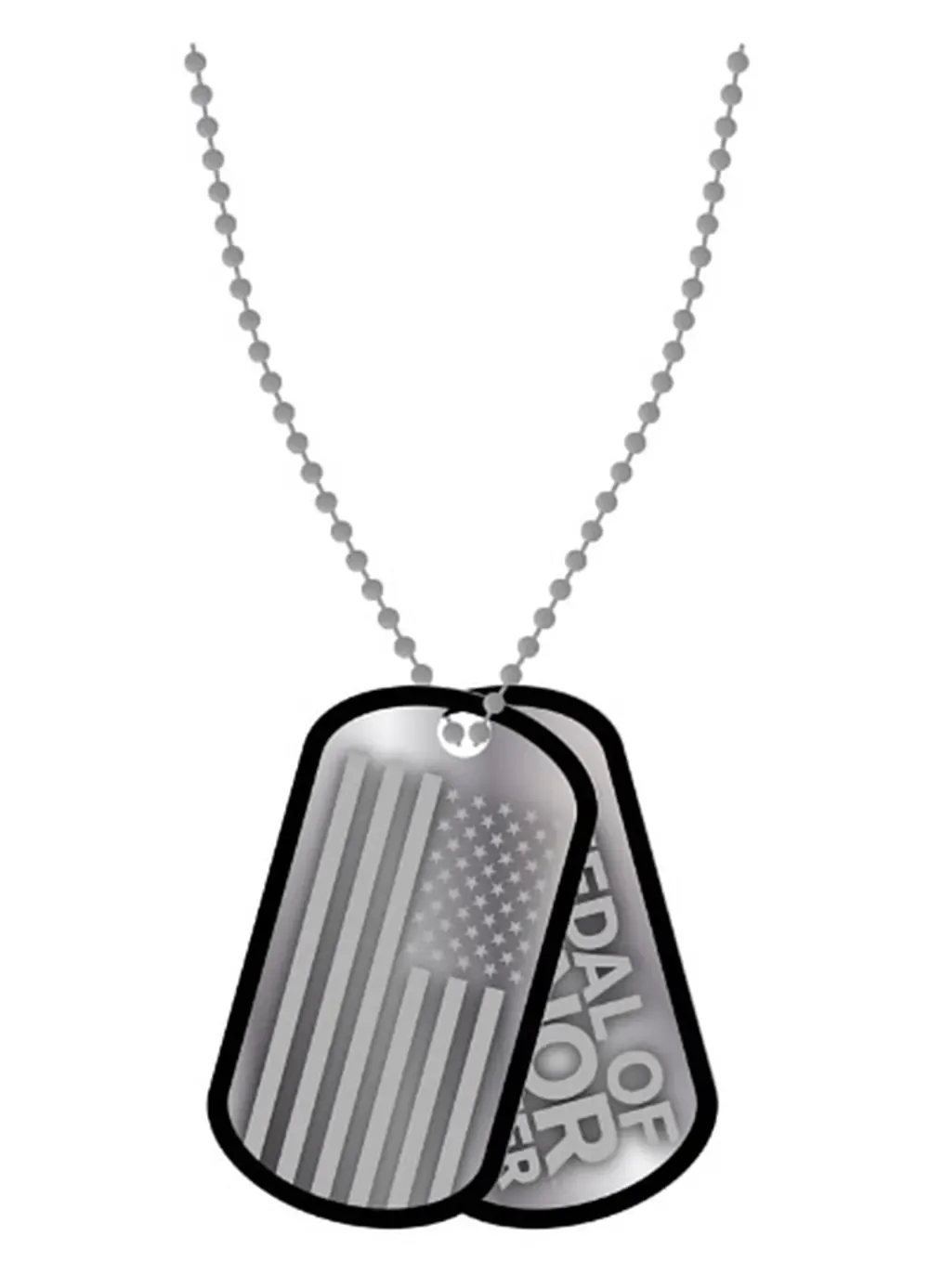 Medal Of Honor Warfighter Erkennungsmarken mit Kette Stamped Pair