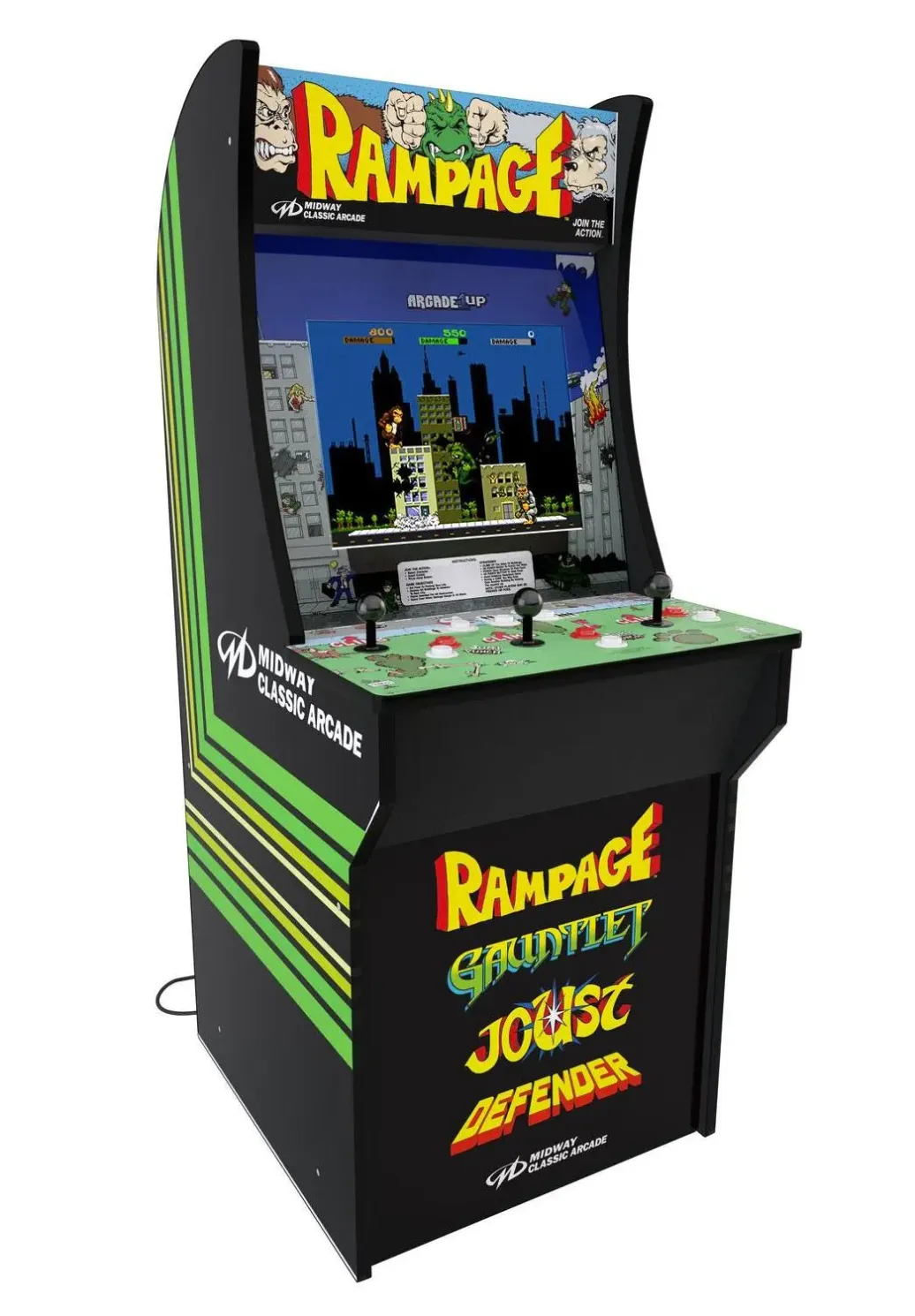 Arcade1Up Mini-Cabinet Rampage Arcade-Automat 122 cm