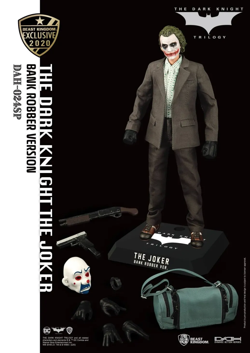 Batman Dark Knight The Joker Bank Robber Dynamic 8ction Heroes Actionfigur 21 cm
