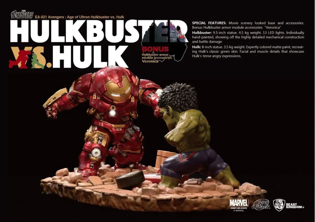 Avengers Hulkbuster vs. Hulk Egg Attack Statuen-Doppelpack 27 cm