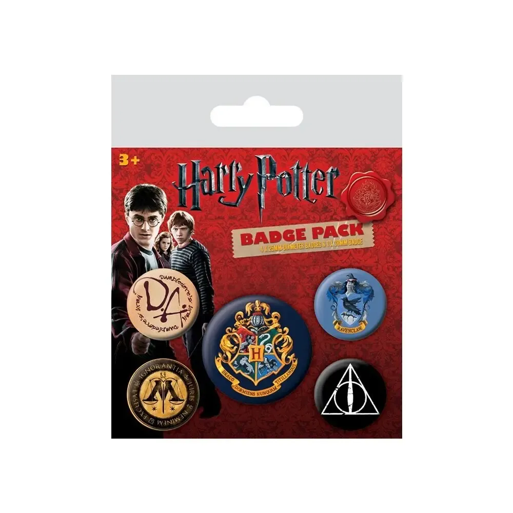 Harry Potter Ansteck-Buttons 5er-Pack Hogwarts  