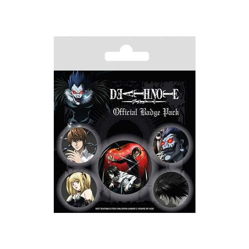 Death Note Ansteck-Buttons 5er-Pack Characters 
