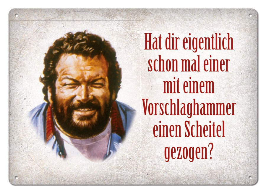 Bud Spencer Blechschild Vorschlaghammer 10 x 15 cm