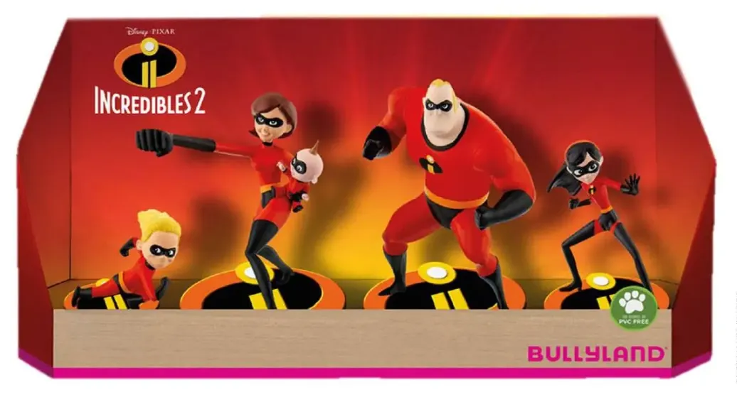 Die Unglaublichen 2 Geschenkbox mit 4 Figuren 4-9 cm