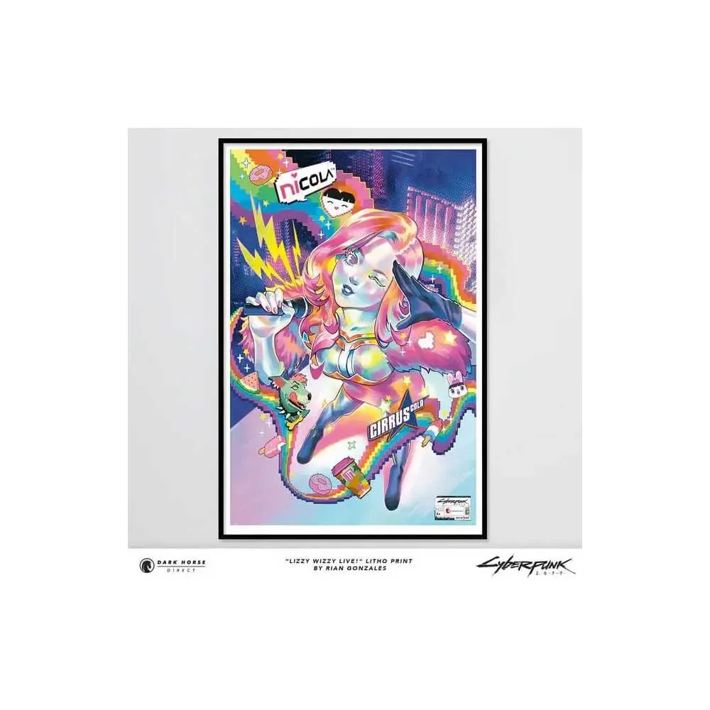 Cyberpunk 2077 Kunstdruck Lizzy Wizzy Live! Limited Edition 60 x 90 cm