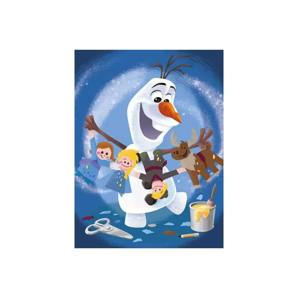 Die Eiskönigin - Olaf taut auf Leinwandbild im Holzrahmen Characters 60 x 80 cm
