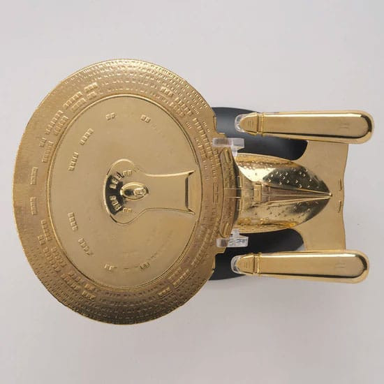 Star Trek: First Contact Diecast Mini Repliken SP 18K Gold USS Enterprise NCC-1701-D