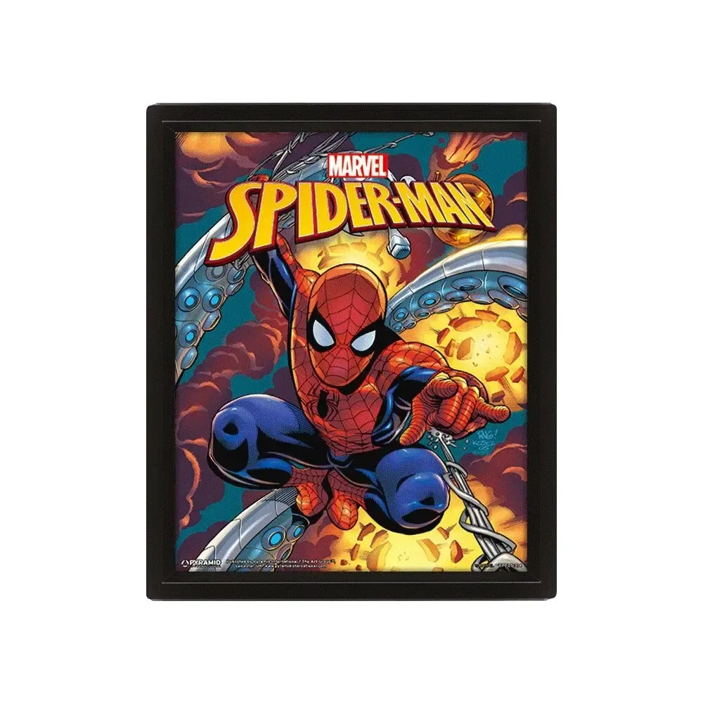 Marvel 3D-Effekt Poster Set im Rahmen Spider-Man 26 x 20 cm (3)