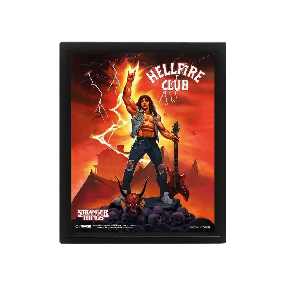 Stranger Things 4 3D-Effekt Poster Hellfire Tribute
