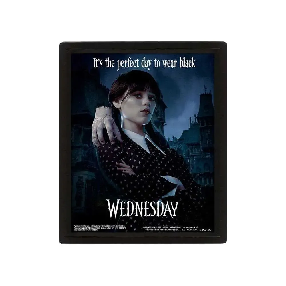 Wednesday 3D-Effekt Poster im Rahmen Perfect Day 26 x 20 cm