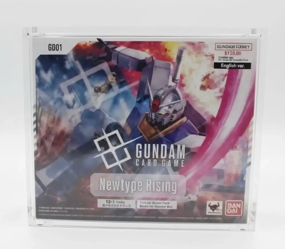 Evoretro Magnetisches Acryl Display Case für Gundam Card Game Booster Box Newtype Rising GD01