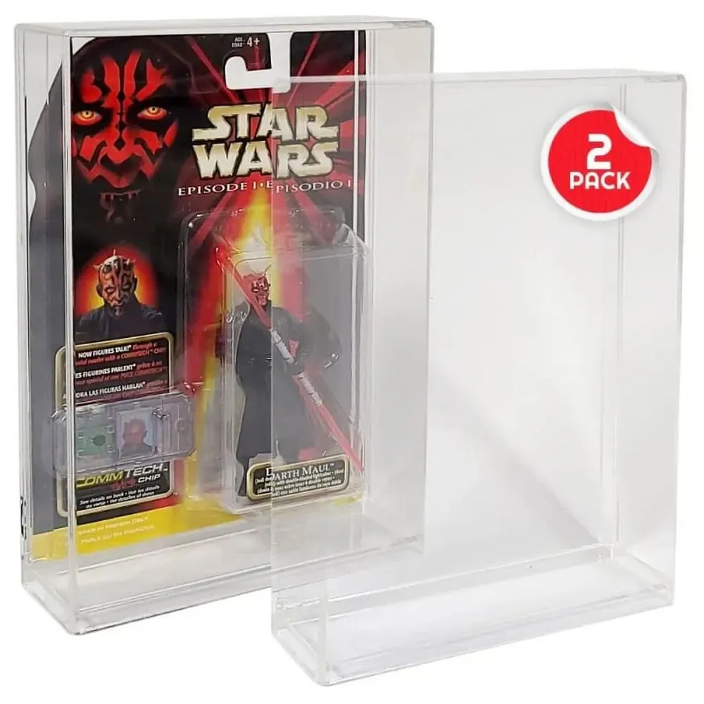 Evoretro Acryl Display Cases 2er-Pack für Actionfiguren 