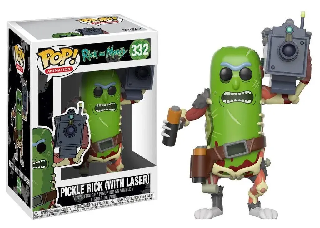 Rick and Morty POP! Animation Vinyl Figur Pickle Rick with Laser 9 cm
