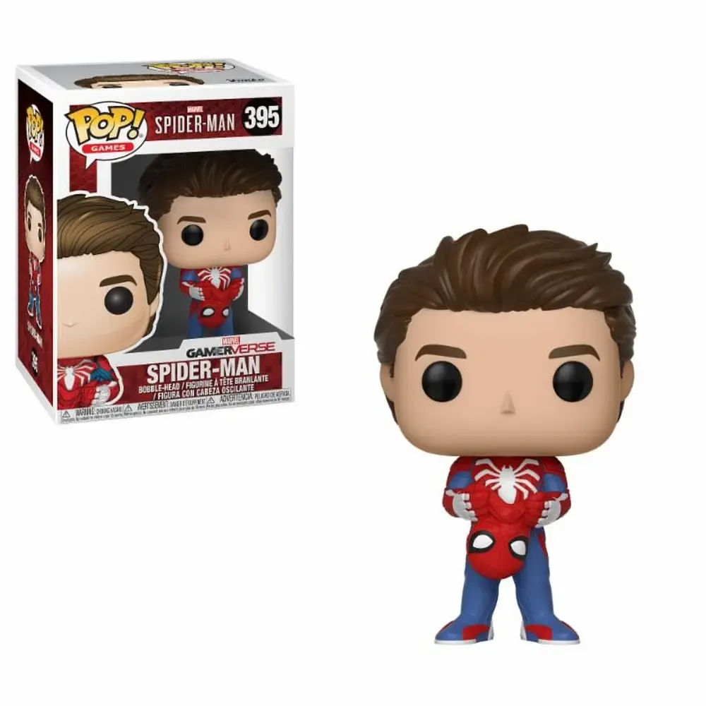 Spider-Man POP! Games Vinyl Figur Unmasked Spider-Man 9 cm