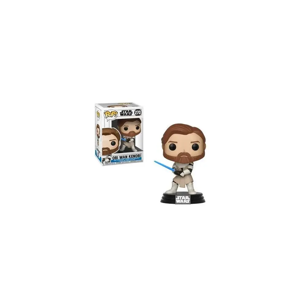 Star Wars Clone Wars POP! Vinyl Wackelkopf-Figur Obi Wan Kenobi 9 cm