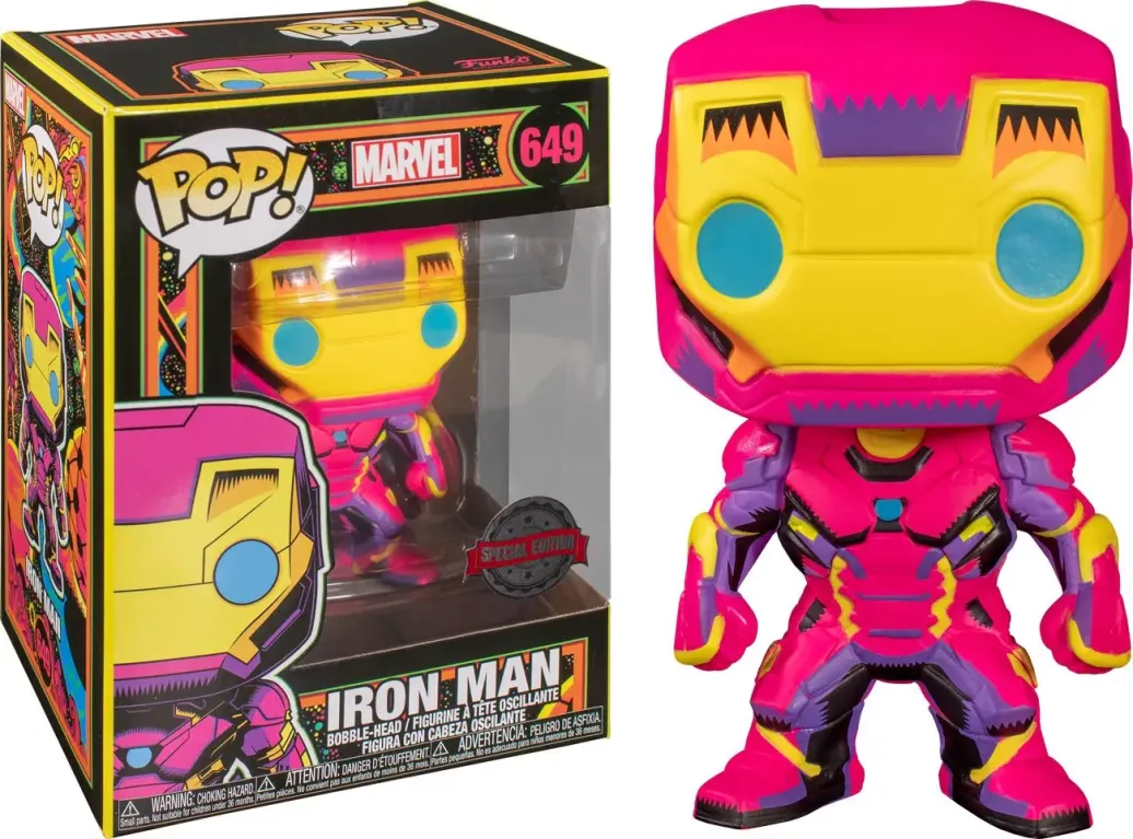 Marvel Iron Man POP! Black Light Figur 9 cm