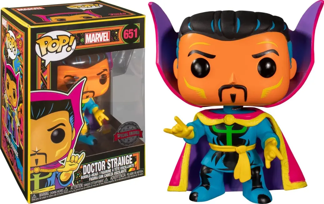 Marvel Dr. Strange POP! Black Light Figur 9 cm