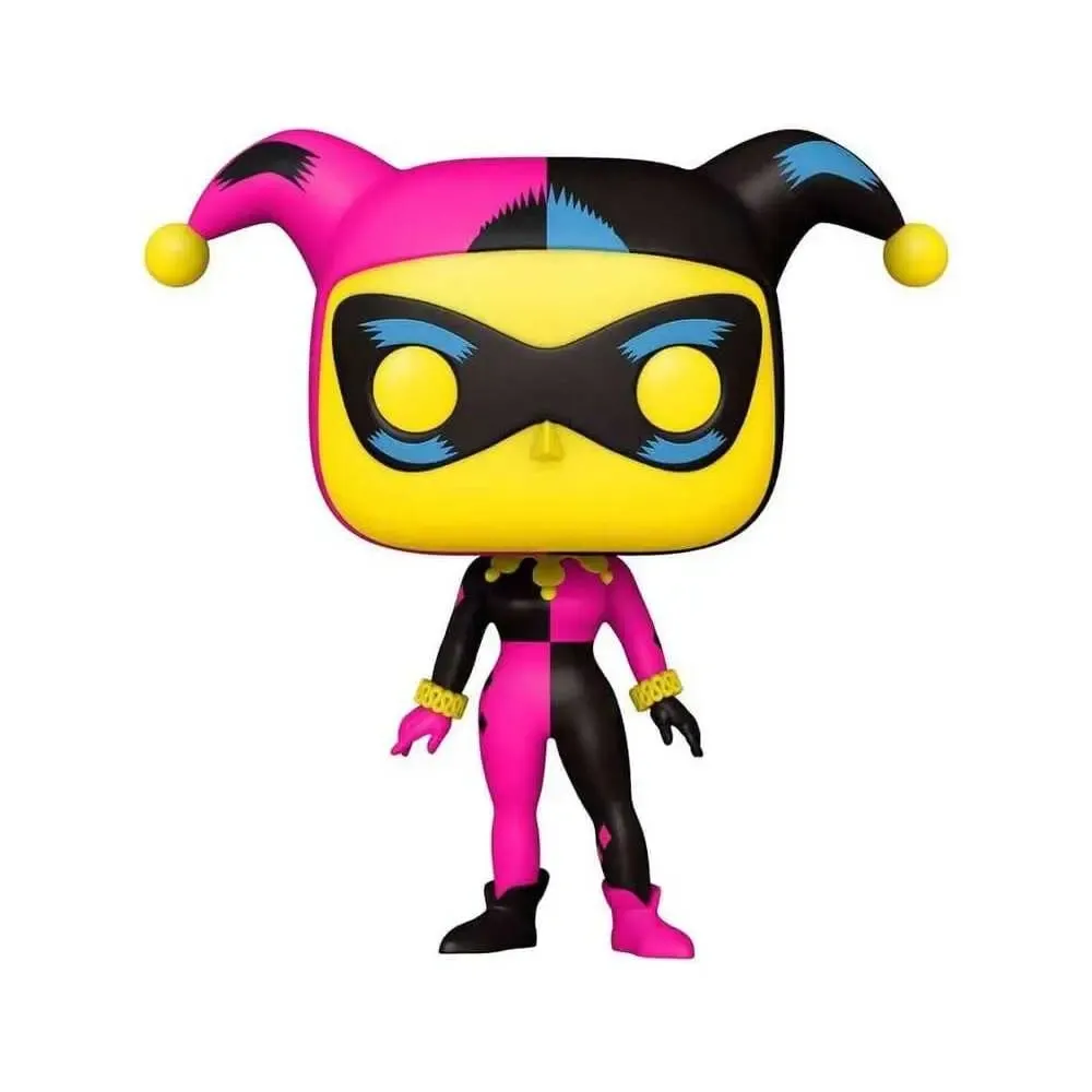 DC Comics POP! Heroes Vinyl Figur Harley Quinn(Black Light) 9 cm