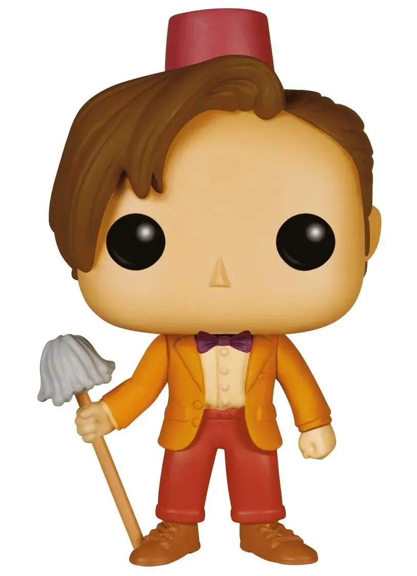 11th Doctor with Fez & Mop POP! Television Figur 9 cm