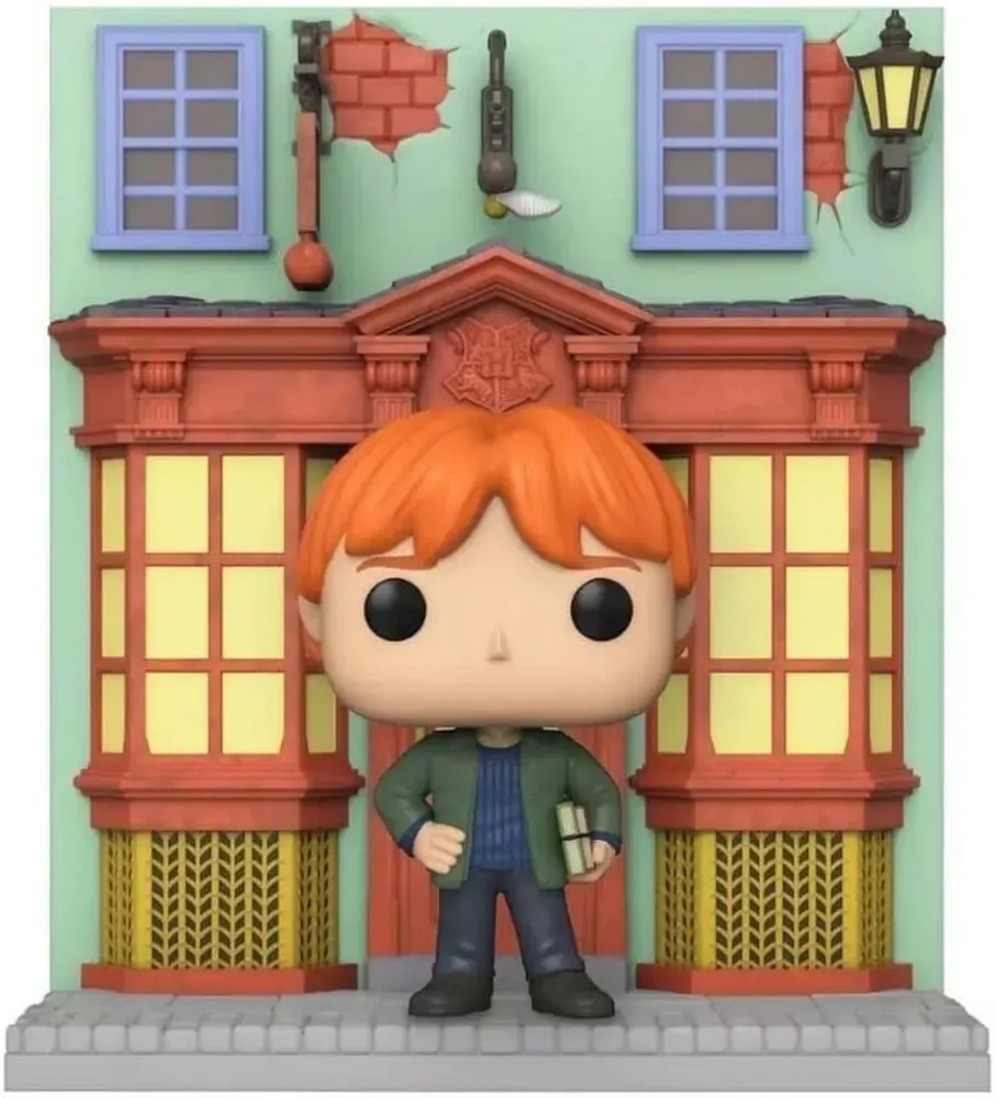 Harry Potter POP! Deluxe Vinyl Figur Deluxe: HP Diagon Alley- Quidditch Supplies Store w/Ron 9 cm