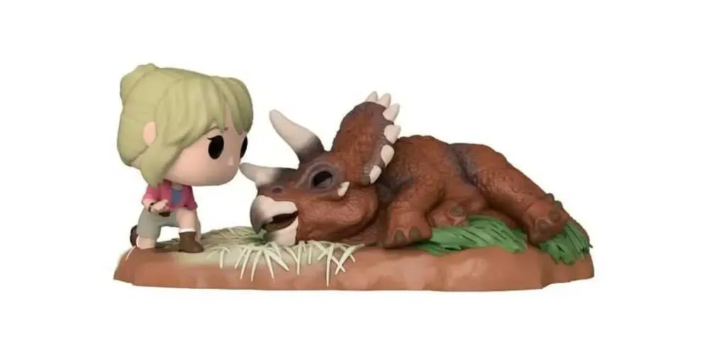 Jurassic Park POP! Moment Vinyl Figur Dr. Sattler with Triceratops Special Edition 9 cm