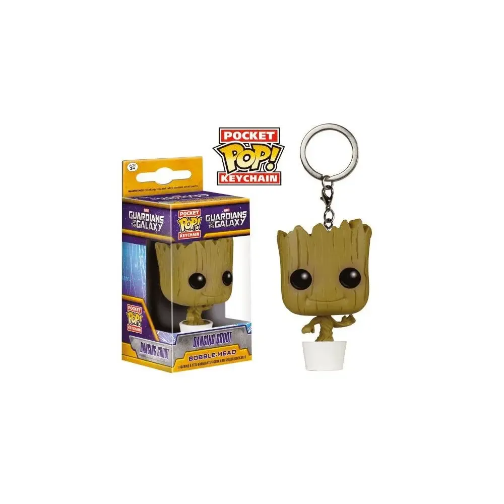 Guardians of the Galaxy Pocket POP! Vinyl Schlüsselanhänger Dancing Groot 4 cm