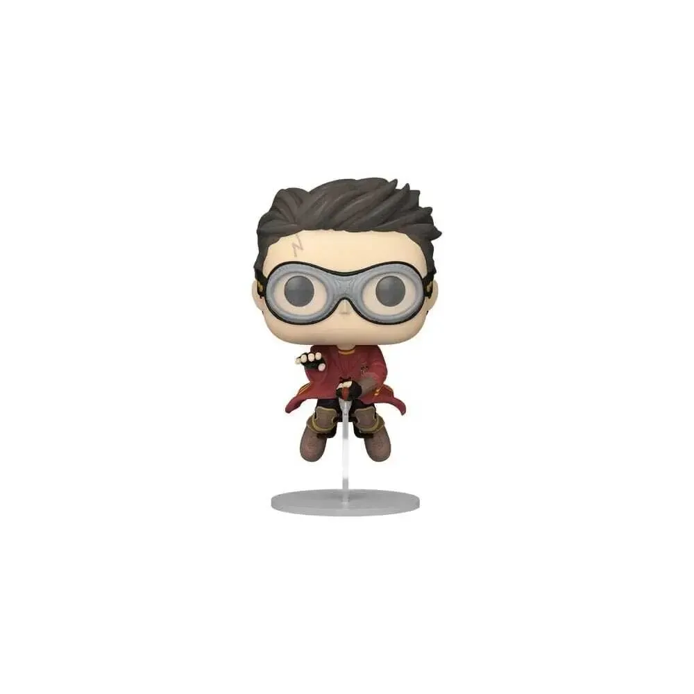 Harry Potter POP! Movies Vinyl Figur Harry w/Broom(Quidditch) 9 cm