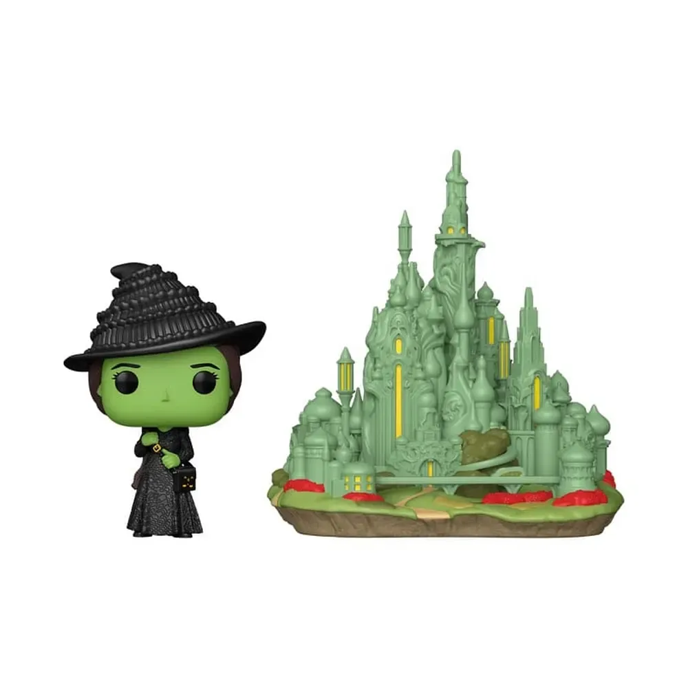 Wicked POP! Town Vinyl Figur Elphaba with the Emerald City 9 cm