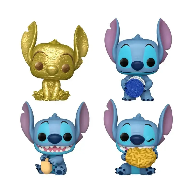 Stitch Holiday 2024 Pocket POP! Vinyl Schlüsselanhänger 4er-Pack Dreidel Box 4 cm
