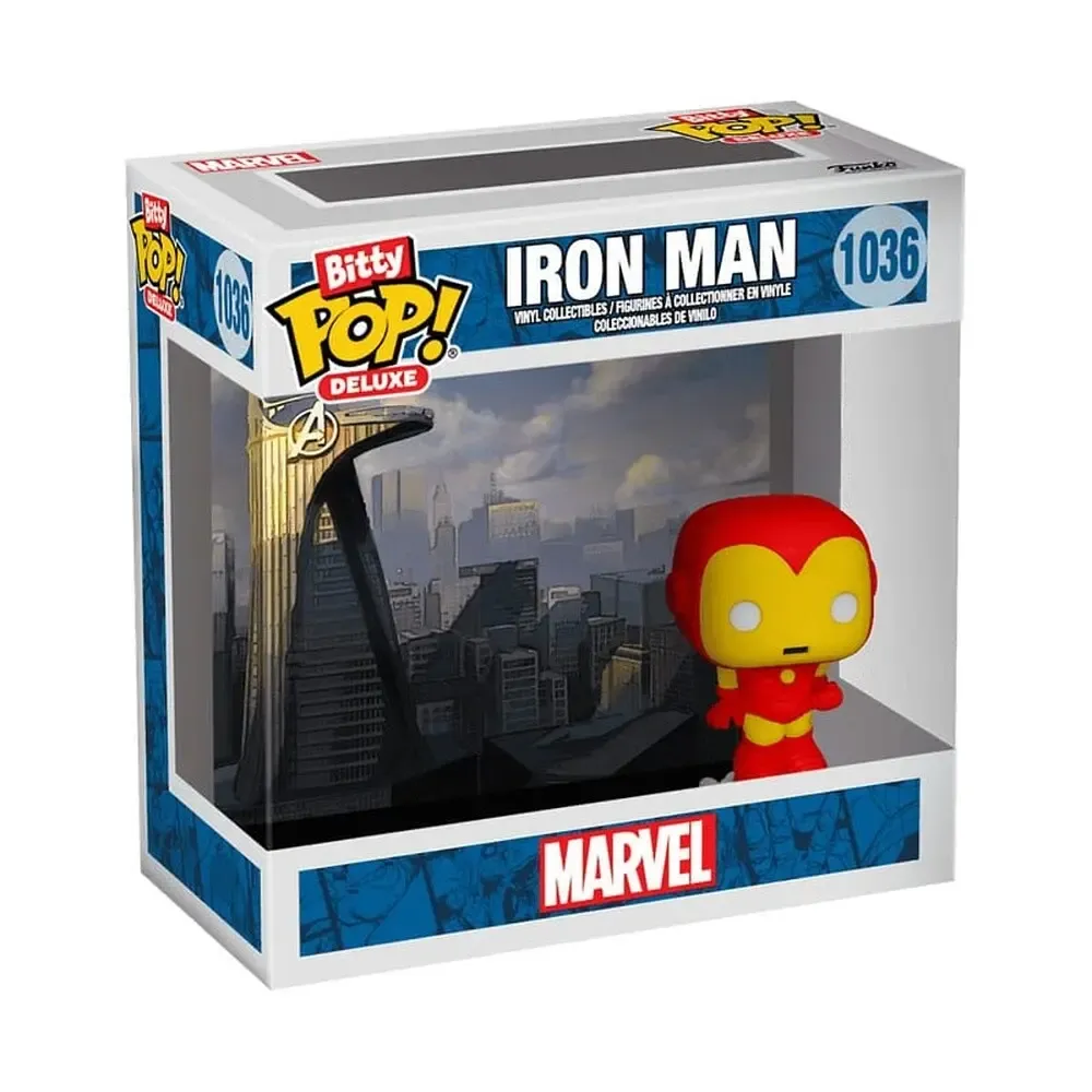Iron Man Bitty POP! Deluxe Vinyl Figuren Iron Man(AvengerTower) Display (12) 2,5 cm