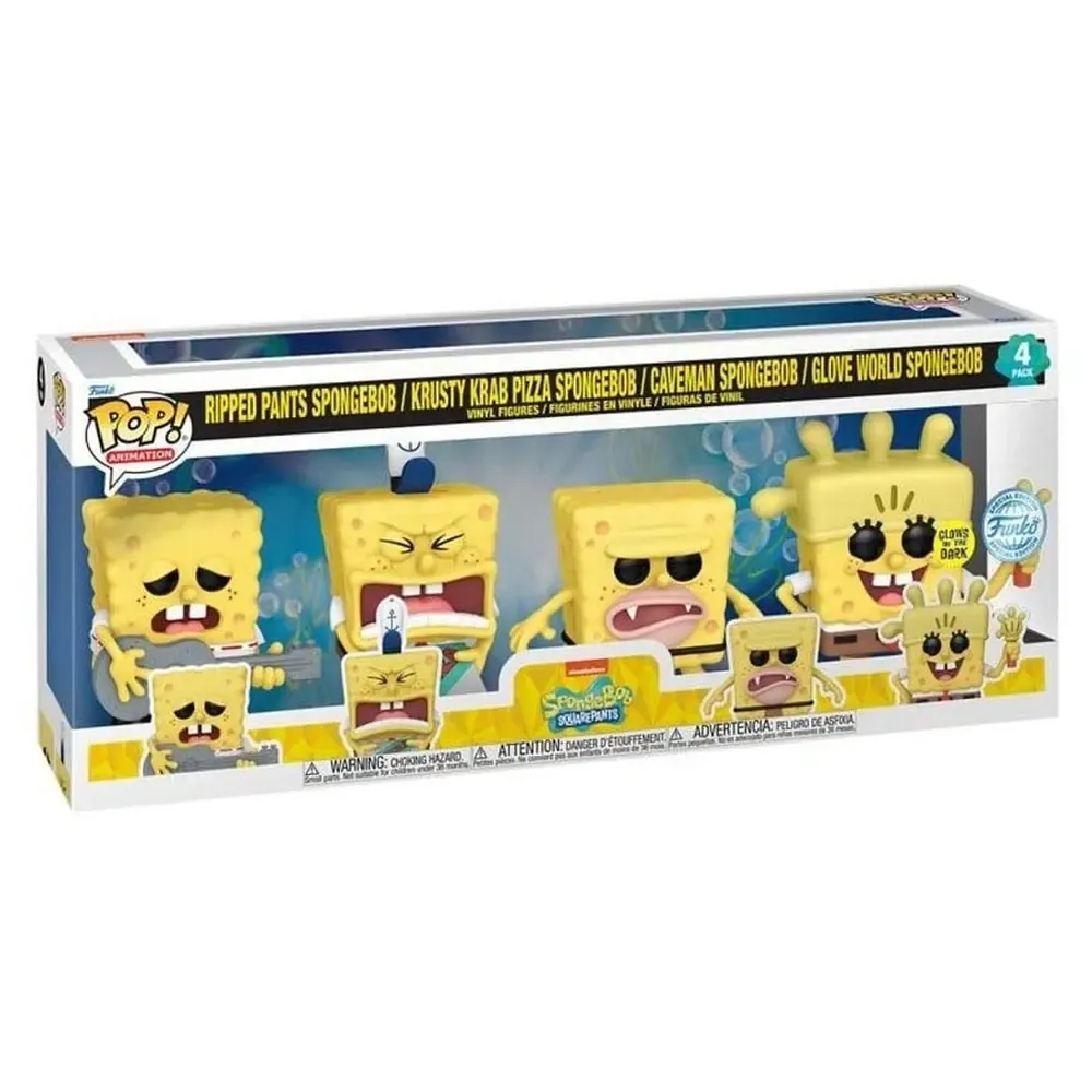 Spongebob POP! Television Vinyl Figuren 4er-Pack (EMEA) 9 cm