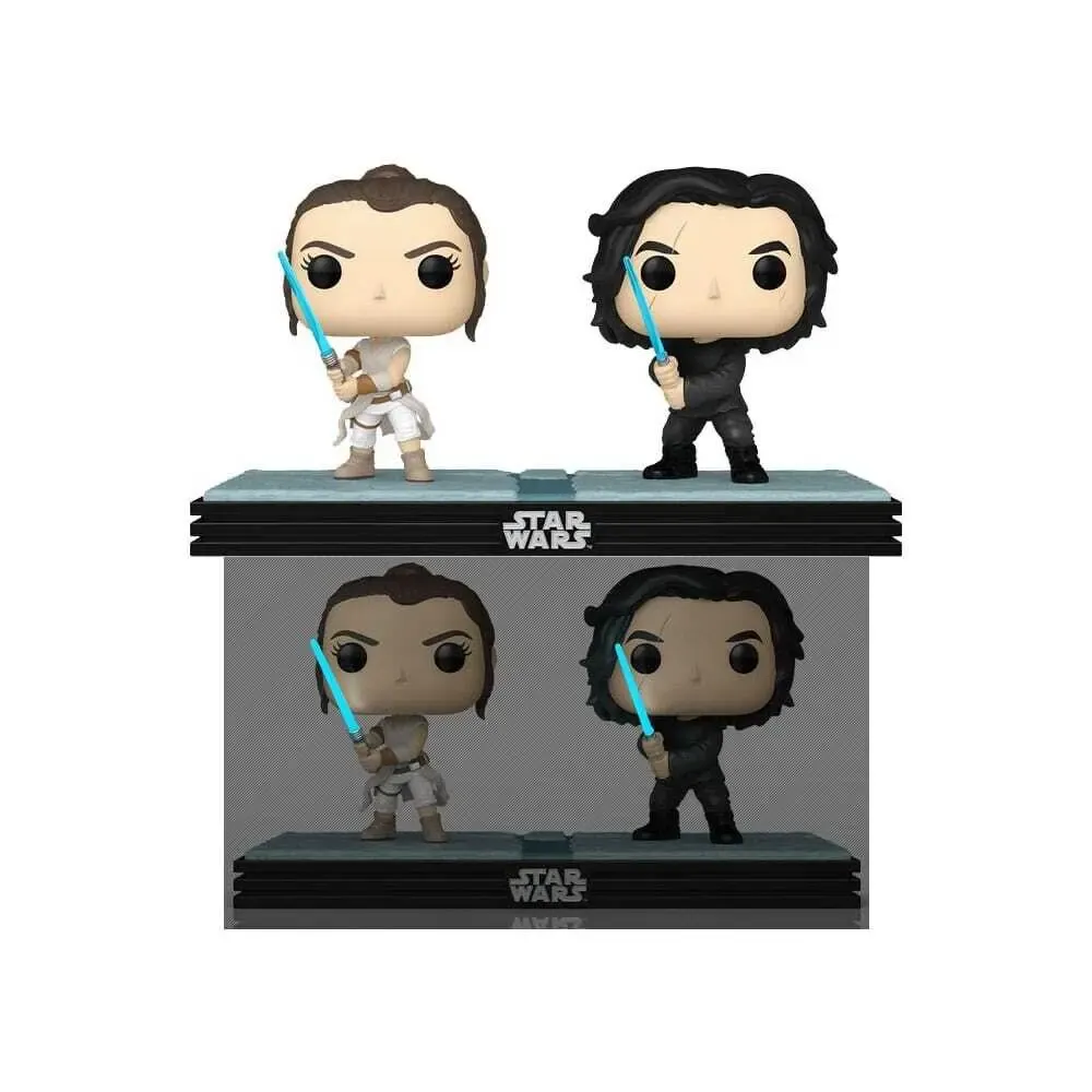 Star Wars POP! Movie Moments Vinyl Wackelkopf Figuren Doppelpack Kylo & Rey 9 cm