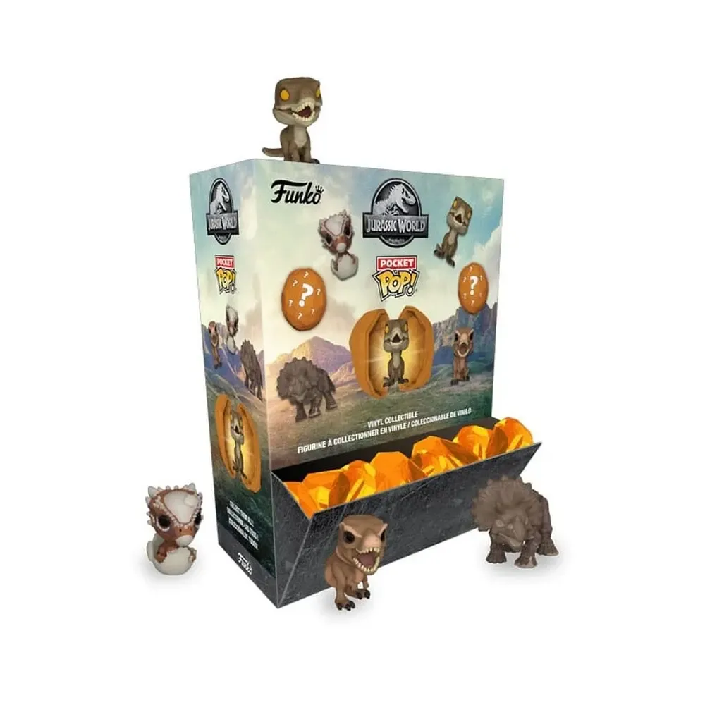 Jurassic World Pocket POP! Vinyl Figuren Amber PDQ Display (12) 4 cm