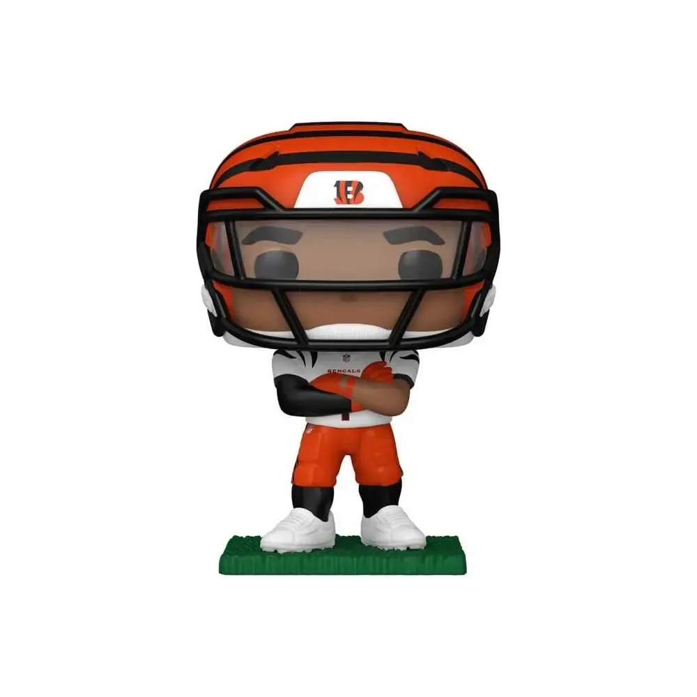 NFL POP! Vinyl Figur : Bengals- Ja'Marr Chase (clear visor) 9 cm