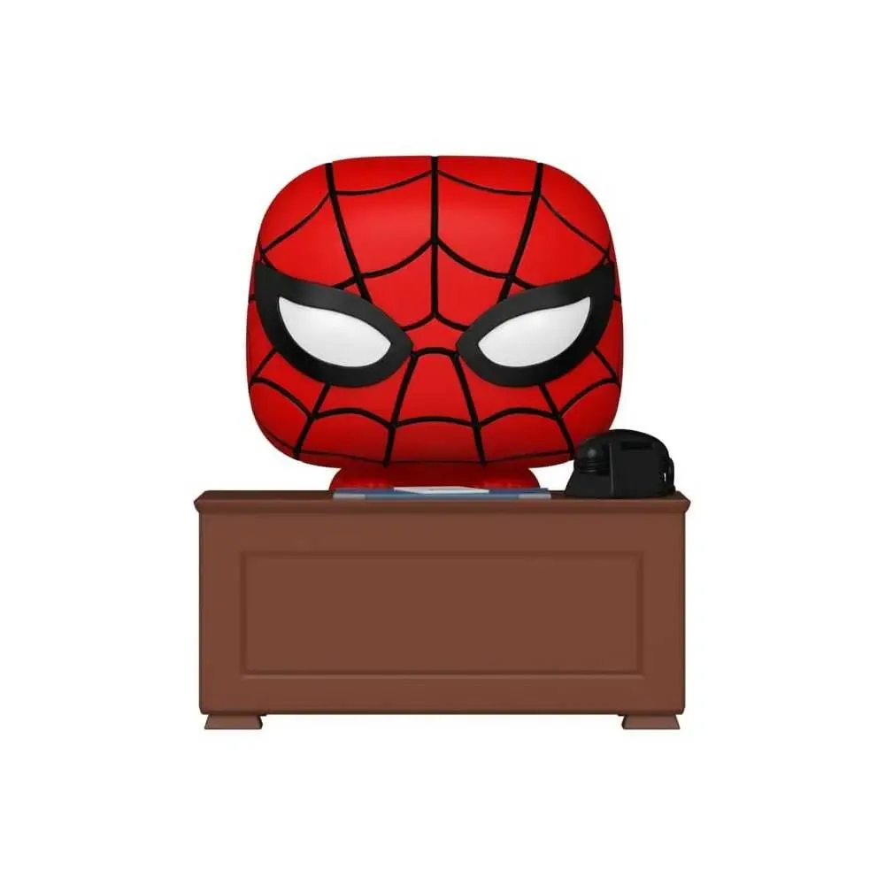 Marvel POP! Premium Vinyl Figur Meme- Spider-Man w/Desk 9 cm