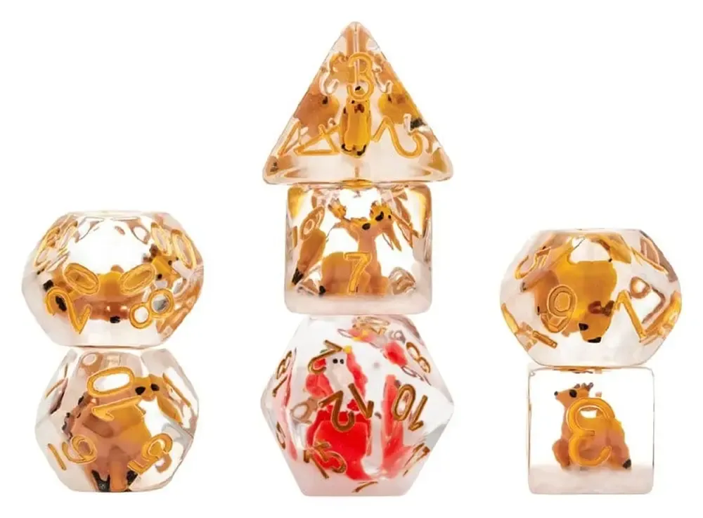 Weihnachts Resin Würfel Set Reindeer & Santa