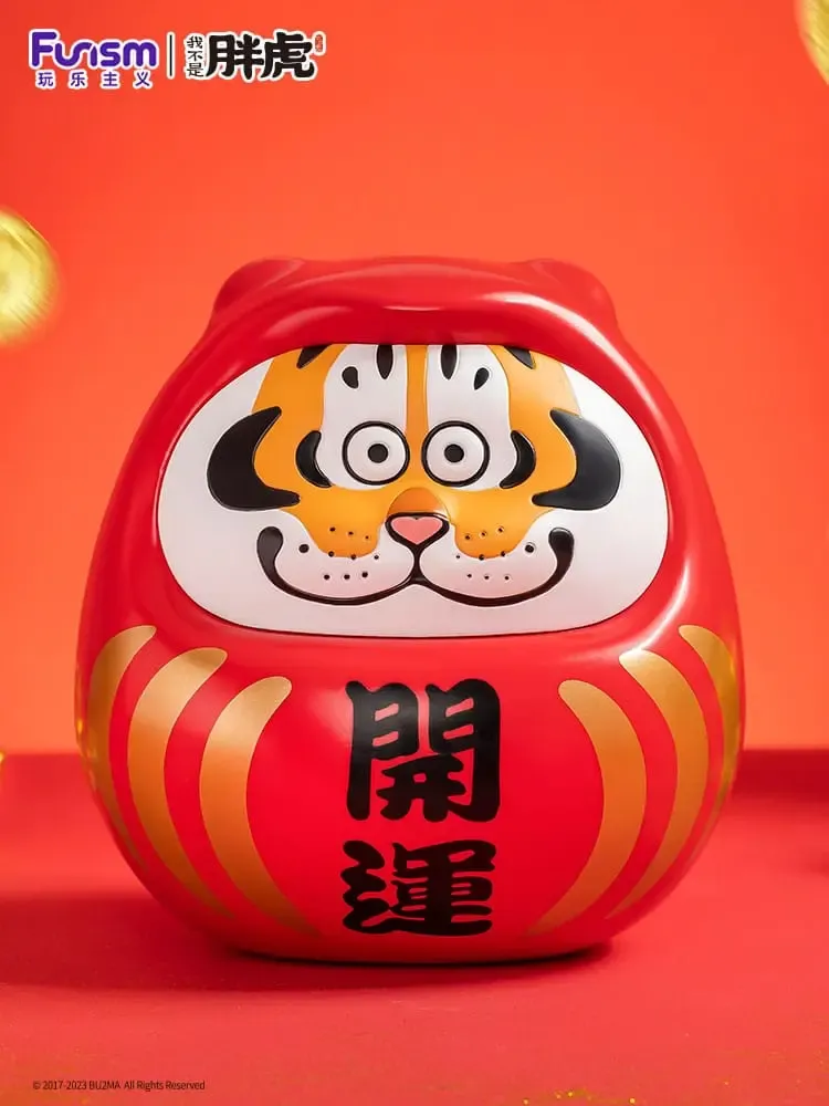 I Am Not Fat Tiger Statue Alexander the Tiger Dharuma 20 cm 