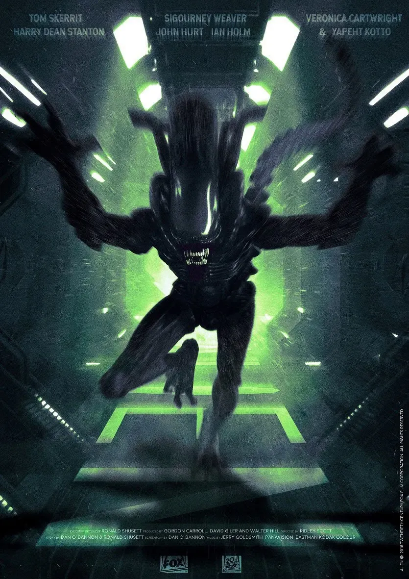 Alien Kunstdruck Attack 42 x 30 cm