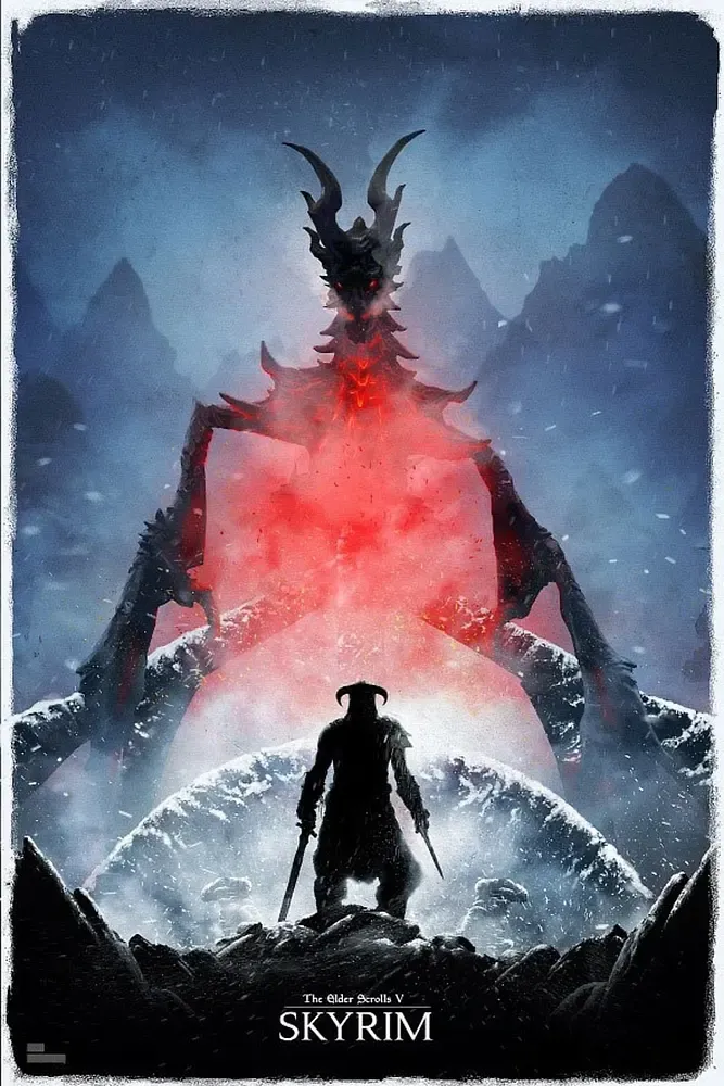 The Elder Scrolls Kunstdruck Skyrim Limited Edition 42 x 30 cm