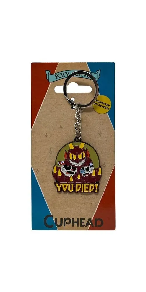 Cuphead You Died! Metall Schlüsselanhänger 4 cm Limited Edition