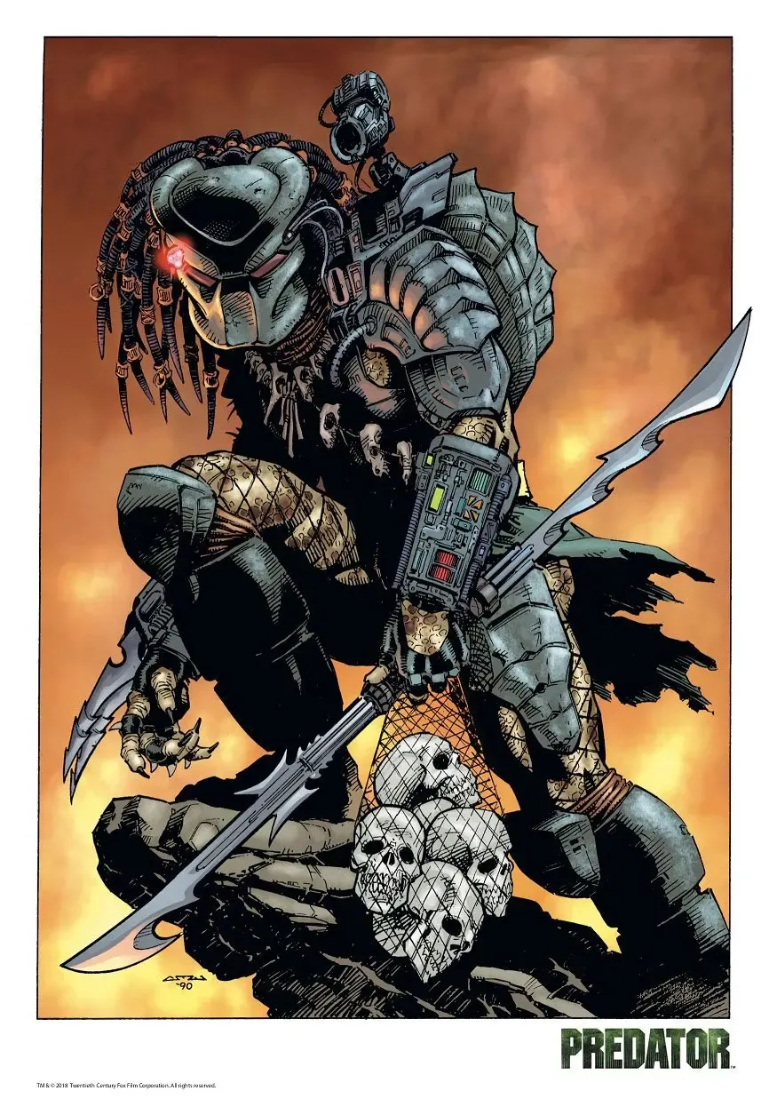 Predator Kunstdruck Comic 42 x 30 cm